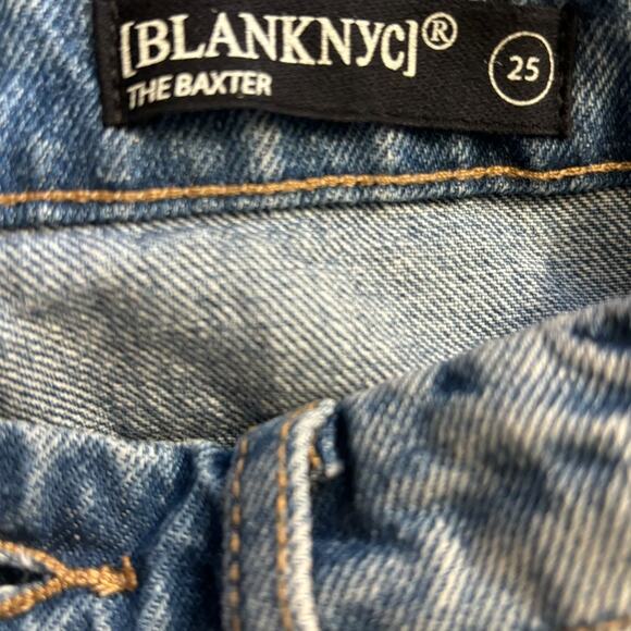 Blank NYC NWT The Baxter Rib Cage Straight Leg Jeans-Size 25 - Picture 5 of 6